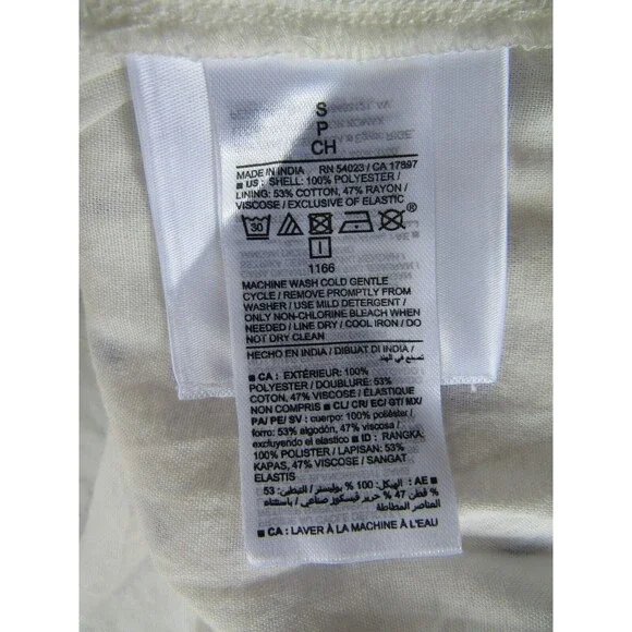 Old Navy Waist-Defined Printed Dolman-Sleeve Top White Geo Women's S - Picture 7 of 16